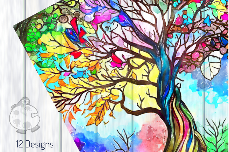 watercolor-rainbow-fall-trees-digital-papers