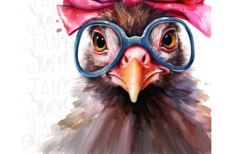 funny-chicken-with-pink-bow-and-glasses-png-sublimation-design