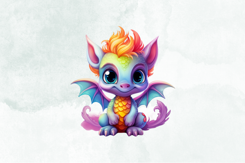 rainbow-baby-dragon-sublimation-clipart