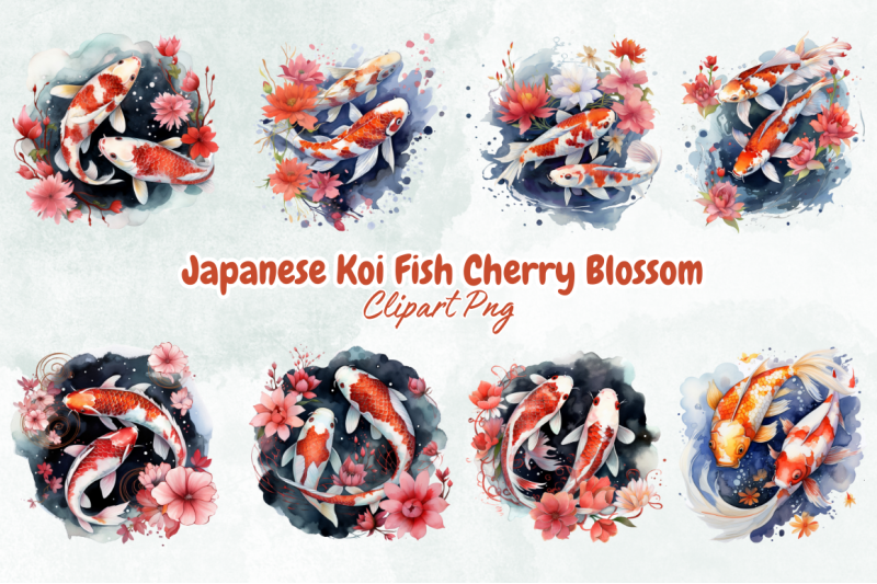 japanese-koi-fish-cherry-blossom-clipart