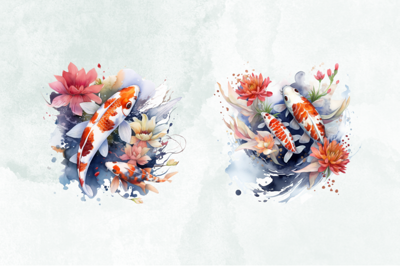 japanese-koi-fish-cherry-blossom-clipart