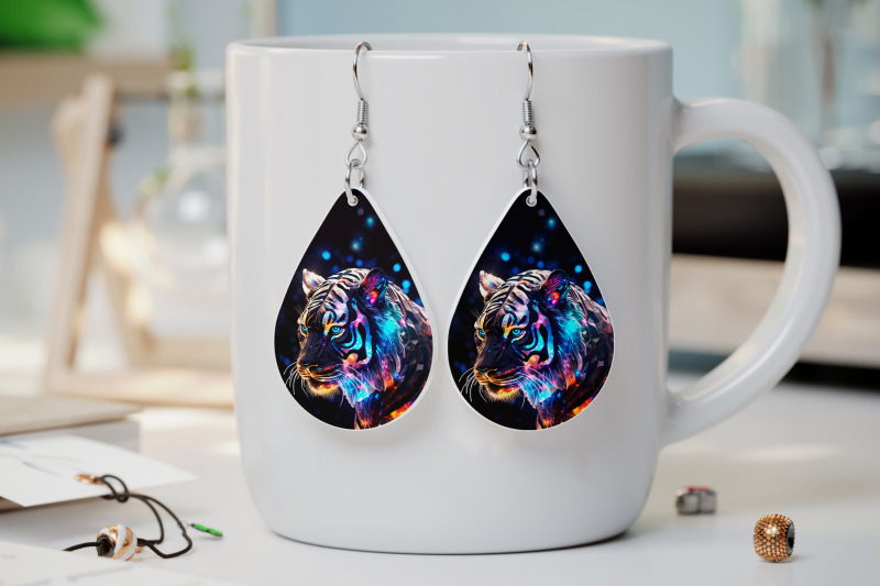 neon-tiger-earrings-sublimation-animal-earring-template