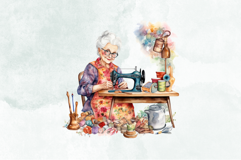 sewing-grandma-watercolor-sublimation