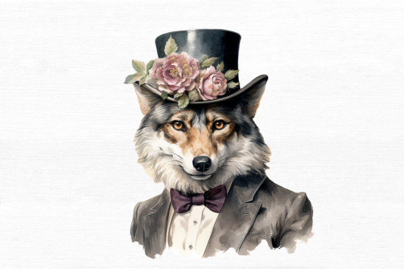 victorian-wolf-watercolor-clipart