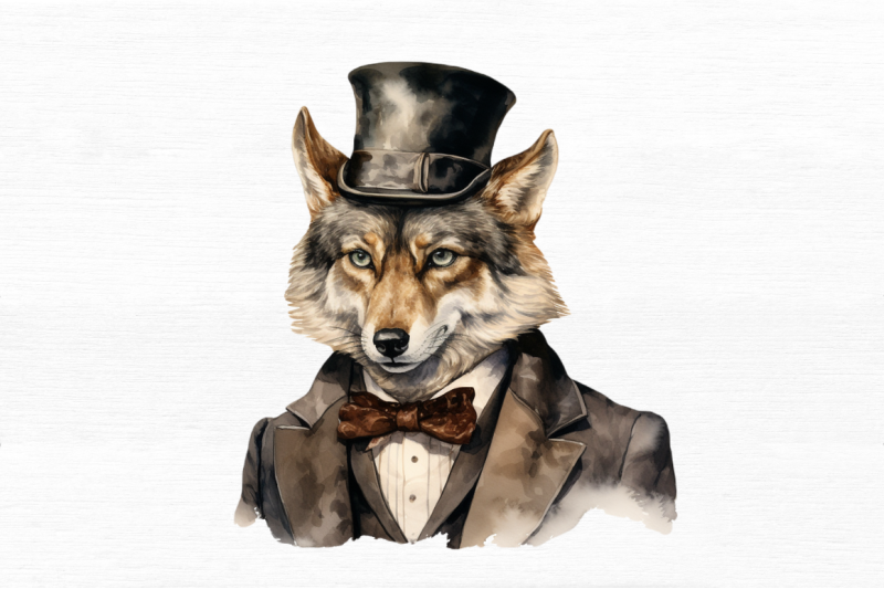 victorian-wolf-watercolor-clipart