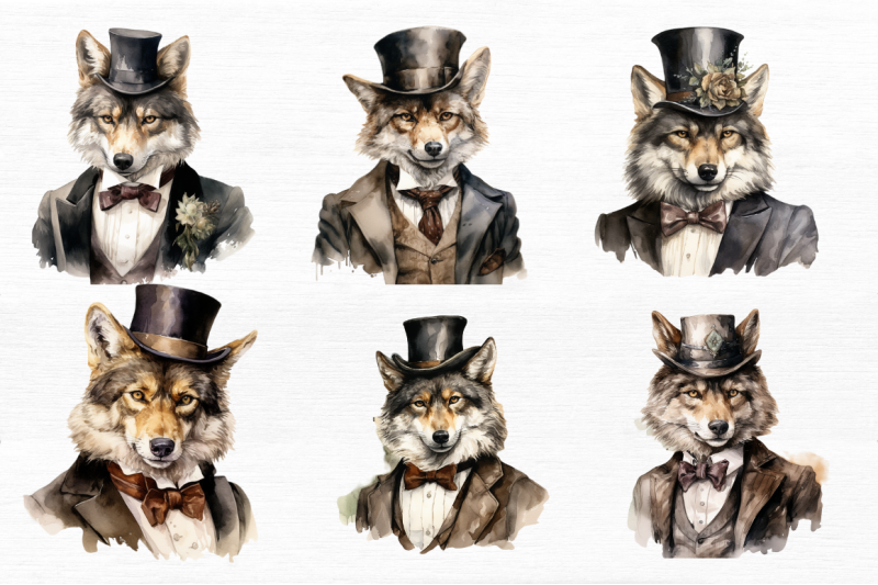 victorian-wolf-watercolor-clipart