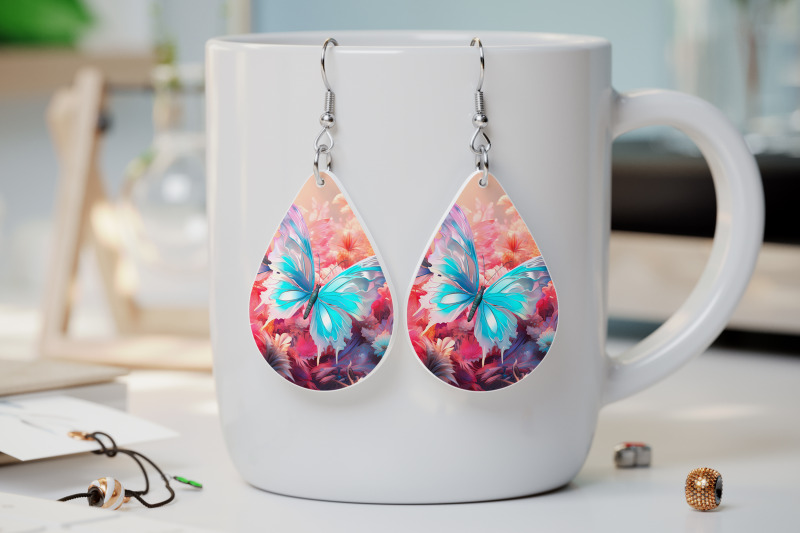 butterfly-earrings-sublimation-animal-earring-template