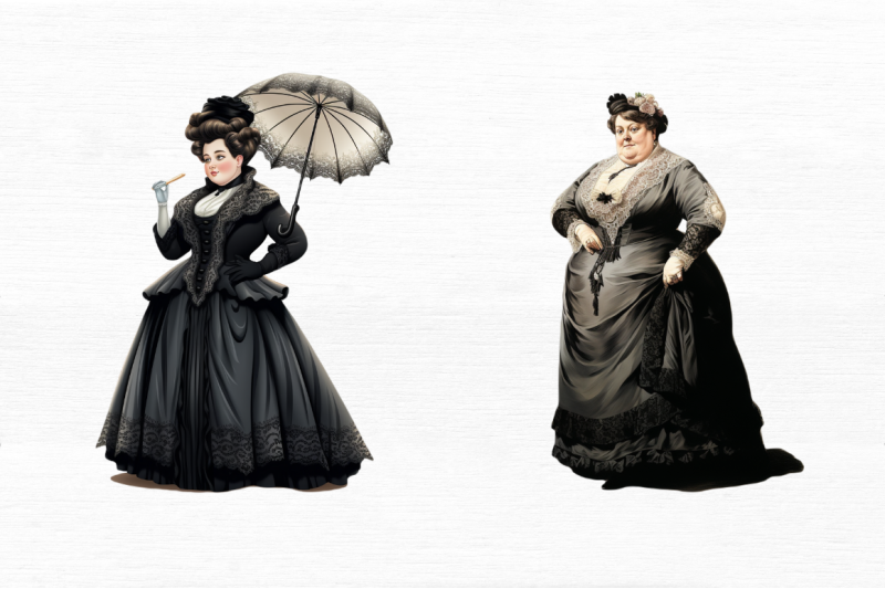 victorian-chubby-lady-clipart