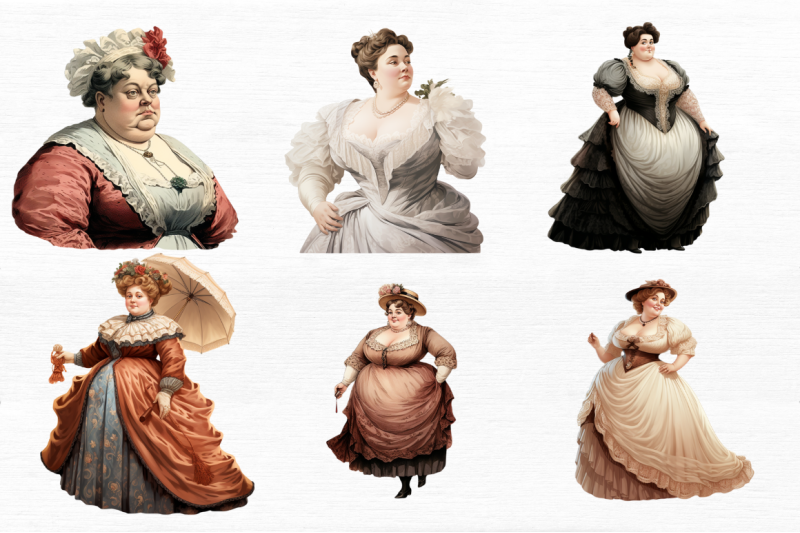 victorian-chubby-lady-clipart