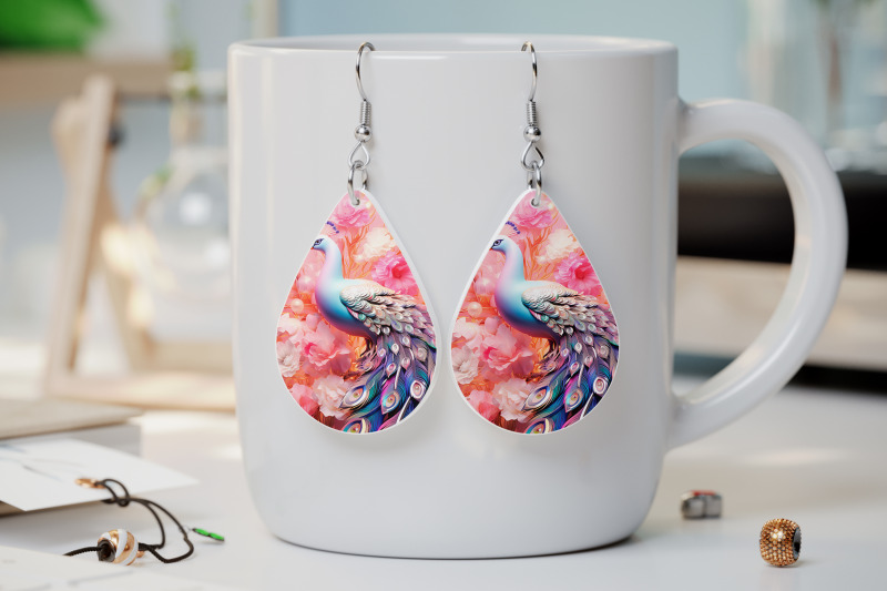 peacock-earrings-sublimation-bird-earring-template
