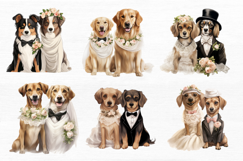 dog-bride-and-dog-groom-clipart