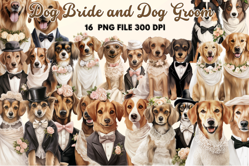 dog-bride-and-dog-groom-clipart