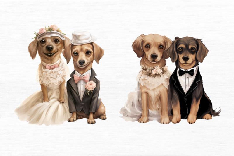 dog-bride-and-dog-groom-clipart