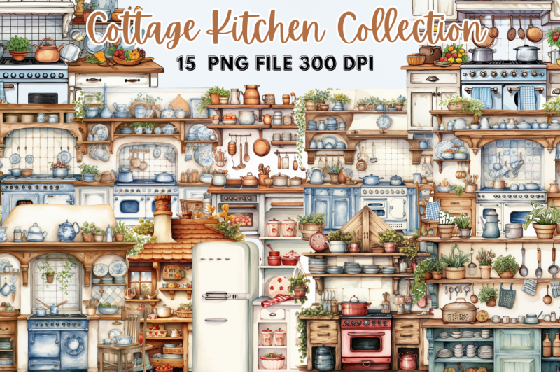 cottage-kitchen-collection-single-clipart