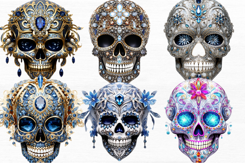 bejeweled-face-skeleton-clipart