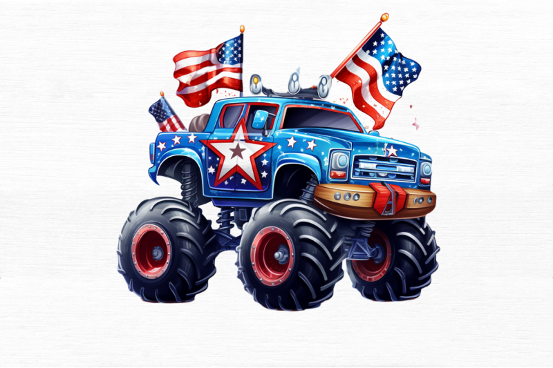 4th-of-july-monster-truck-clipart