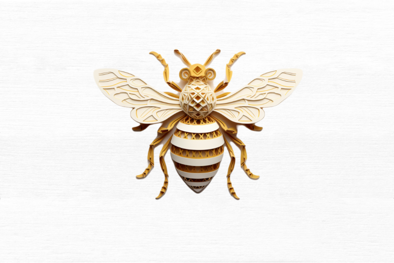 bee-layered-paper-art-clipart