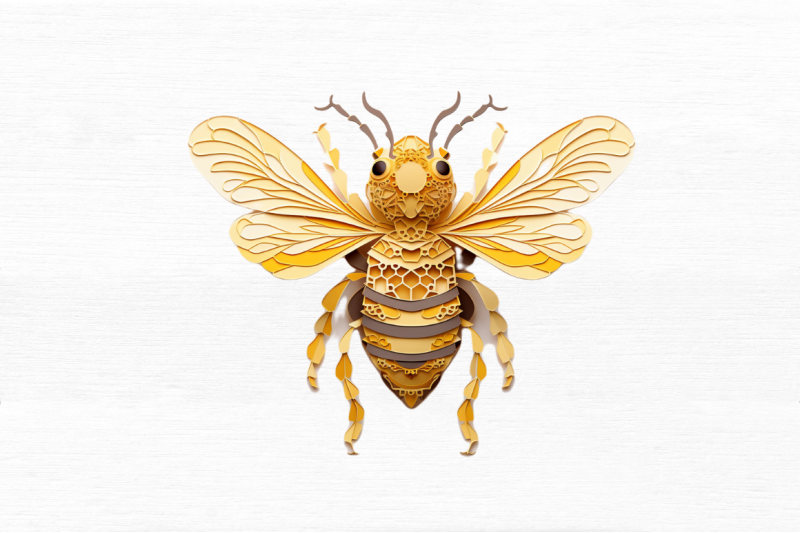 bee-layered-paper-art-clipart