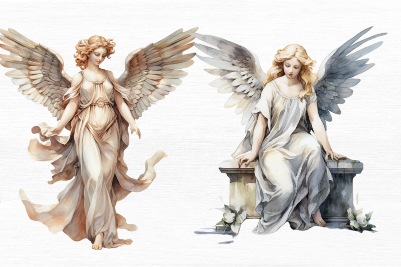 angel-statue-watercolor-clipart