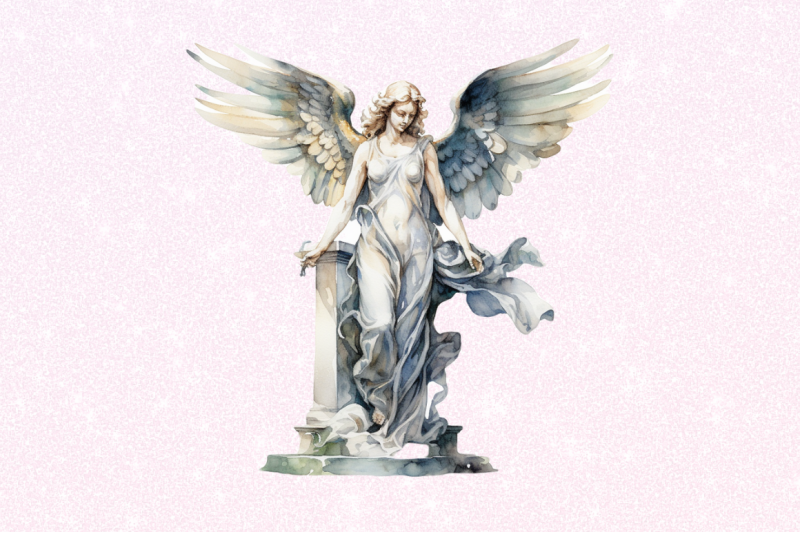 angel-statue-watercolor-clipart