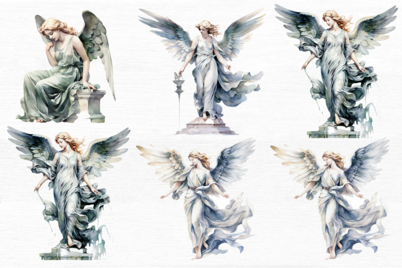 angel-statue-watercolor-clipart