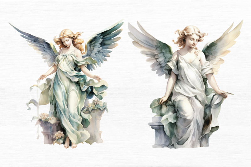 angel-statue-watercolor-clipart