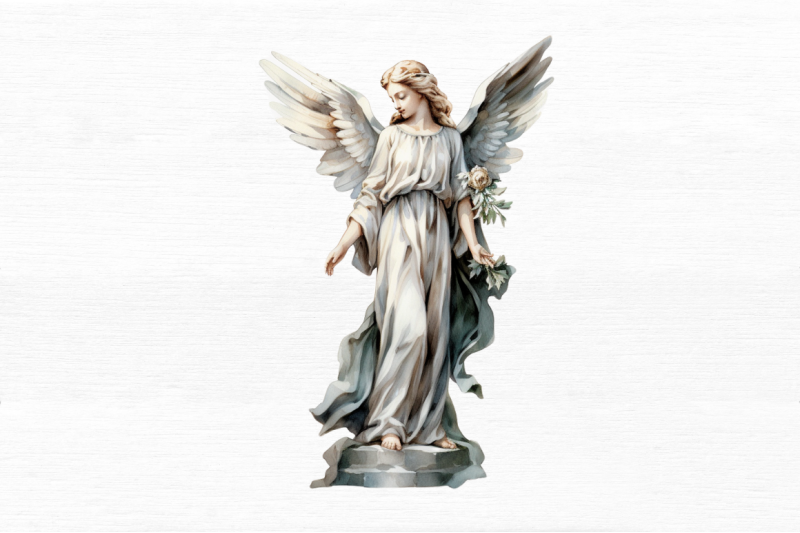 angel-statue-watercolor-clipart