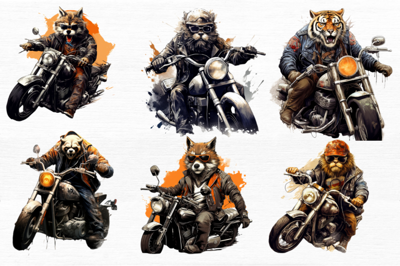 animal-biker-clipart