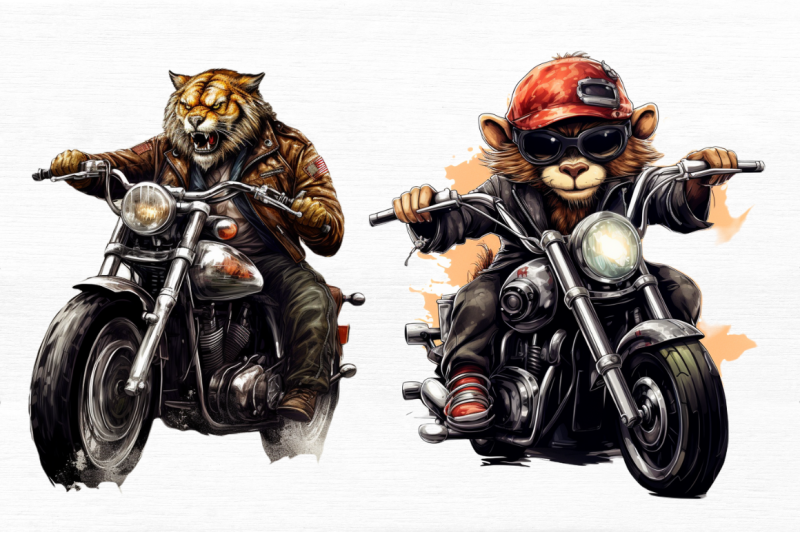 animal-biker-clipart