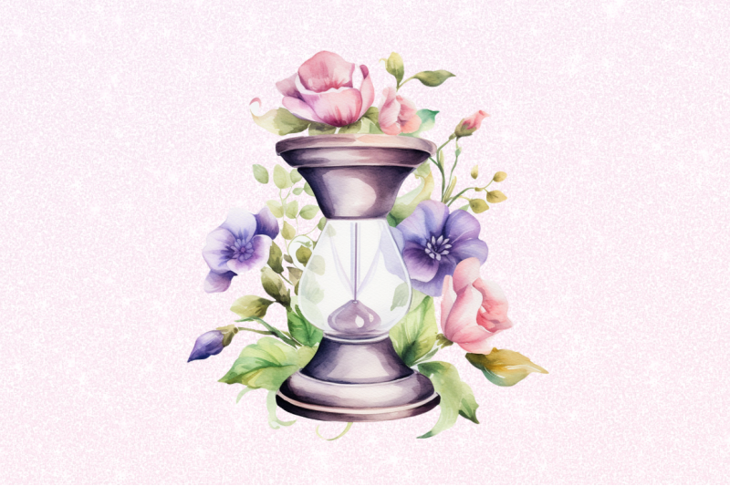 hourglass-flower-watercolor-clipart