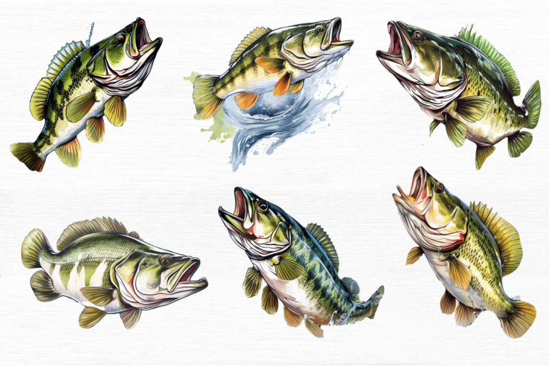 jumping-bass-fishing-sublimation-clipart