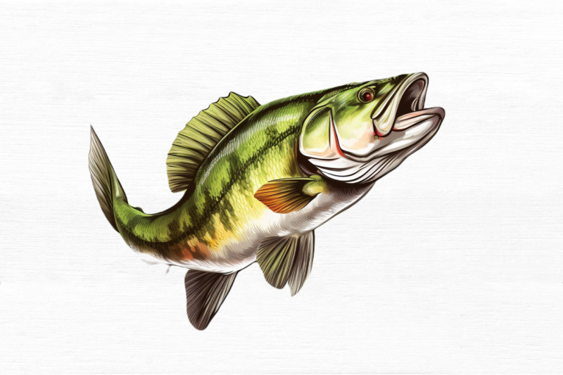 jumping-bass-fishing-sublimation-clipart