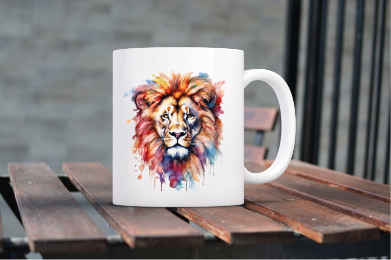 lion-wall-art-watercolor-clipart