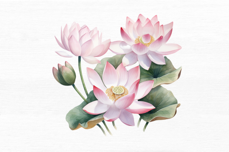 lotus-flowers-watercolor-sublimation