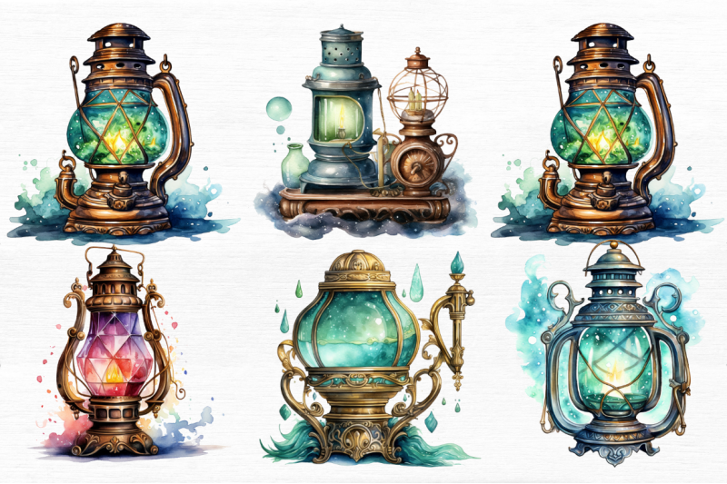 magic-lantern-watercolor-clipart