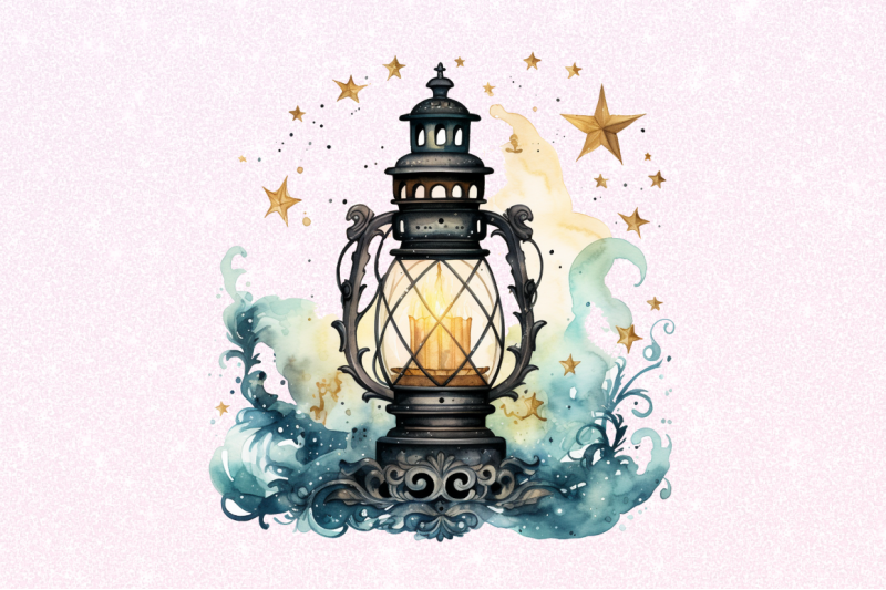 magic-lantern-watercolor-clipart
