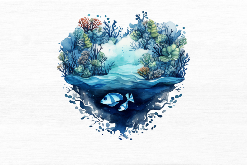 ocean-heart-watercolor-sublimation-clipart