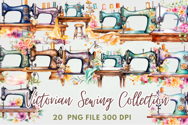 victorian-sewing-collection-clipart