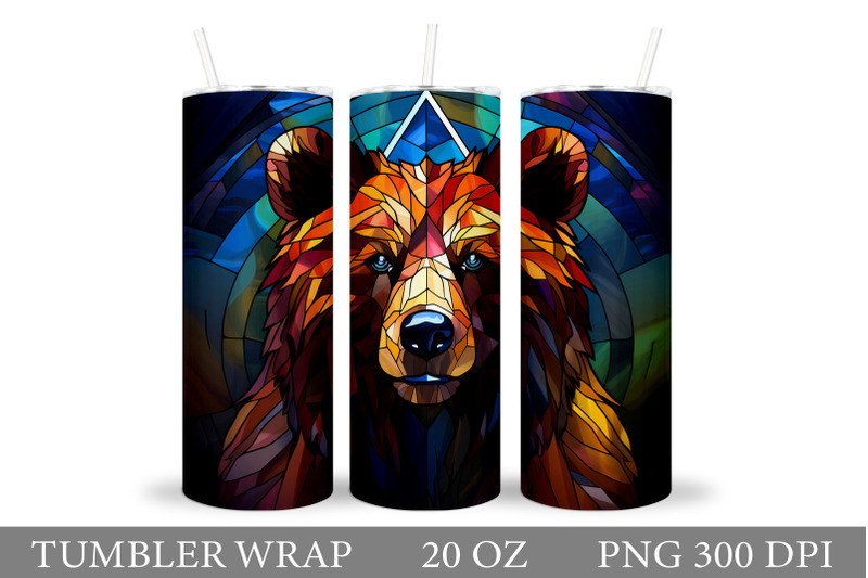 stained-glass-bear-tumbler-wrap-bear-tumbler-wrap-design