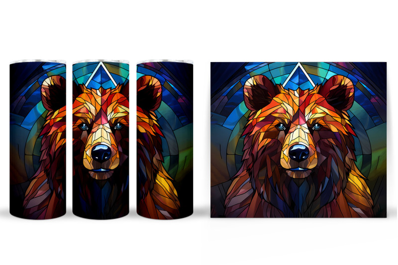 stained-glass-bear-tumbler-wrap-bear-tumbler-wrap-design