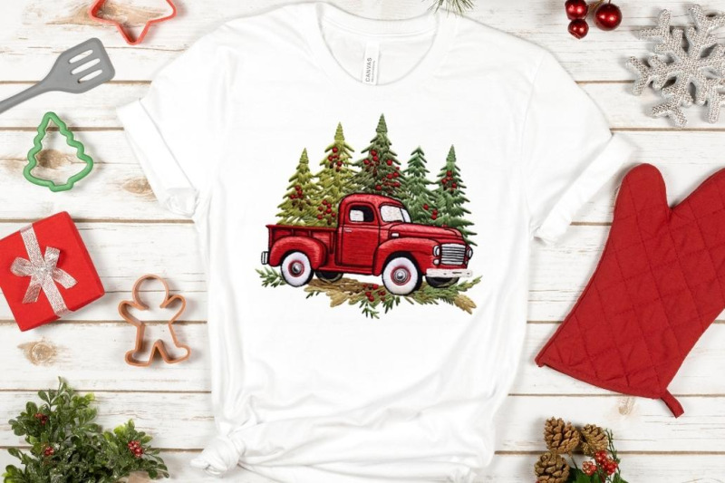 red-christmas-truck-for-holiday-designs