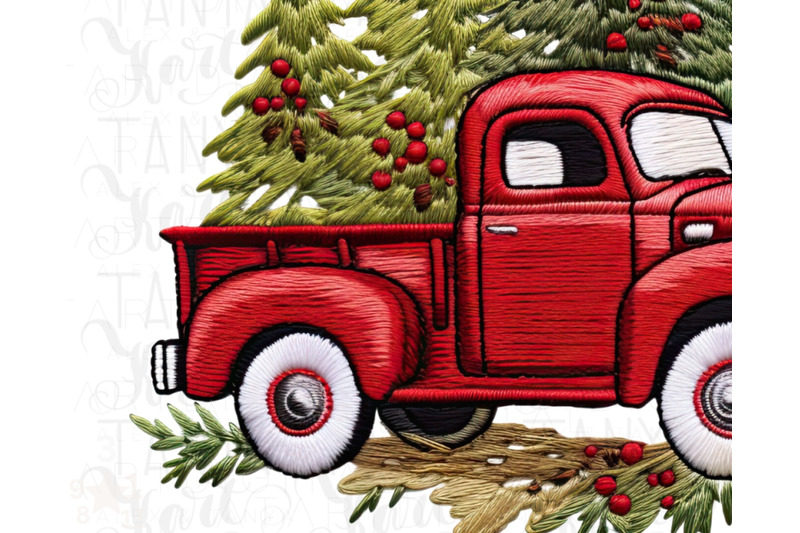 red-christmas-truck-for-holiday-designs