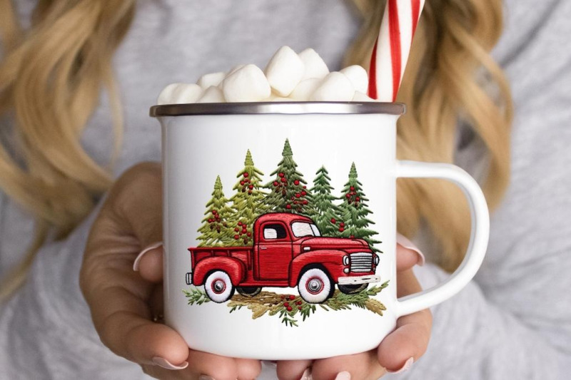 red-christmas-truck-for-holiday-designs