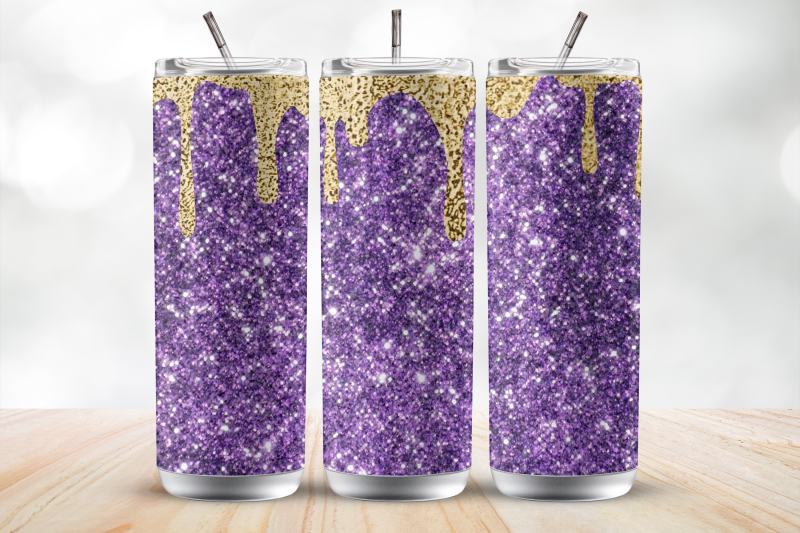 purple-glitter-20-oz-tumbler-wrap-sublimation-design