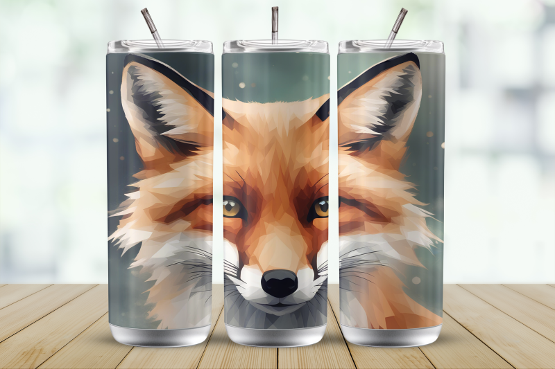 fox-20-oz-tumbler-wrap-sublimation-design