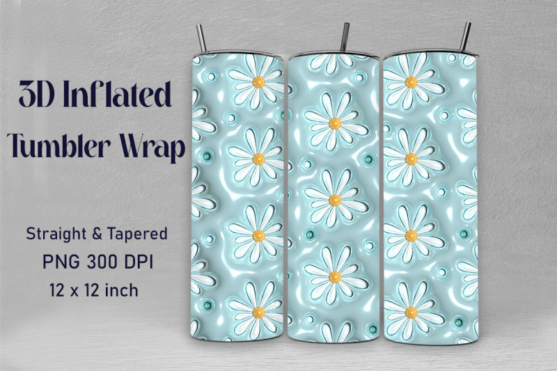 3d-inflated-daisy-flowers-tumbler-wrap