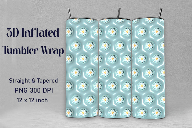 3d-inflated-daisy-flowers-tumbler-wrap