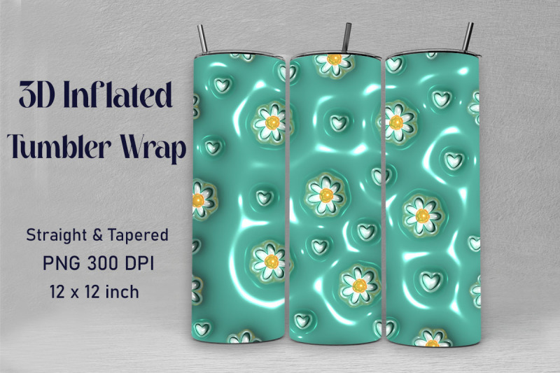 3d-inflated-daisy-flowers-tumbler-wrap