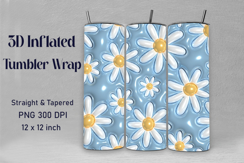 3d-inflated-daisy-flowers-tumbler-wrap