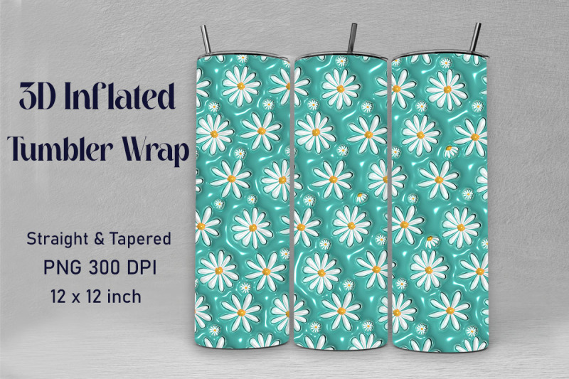 3d-inflated-daisy-flowers-tumbler-wrap